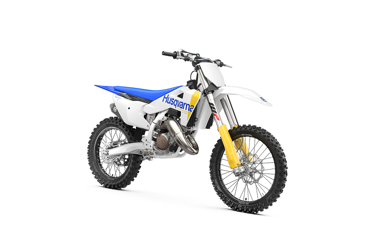 2027 Husqvarna TC 125 Front ¾ view
