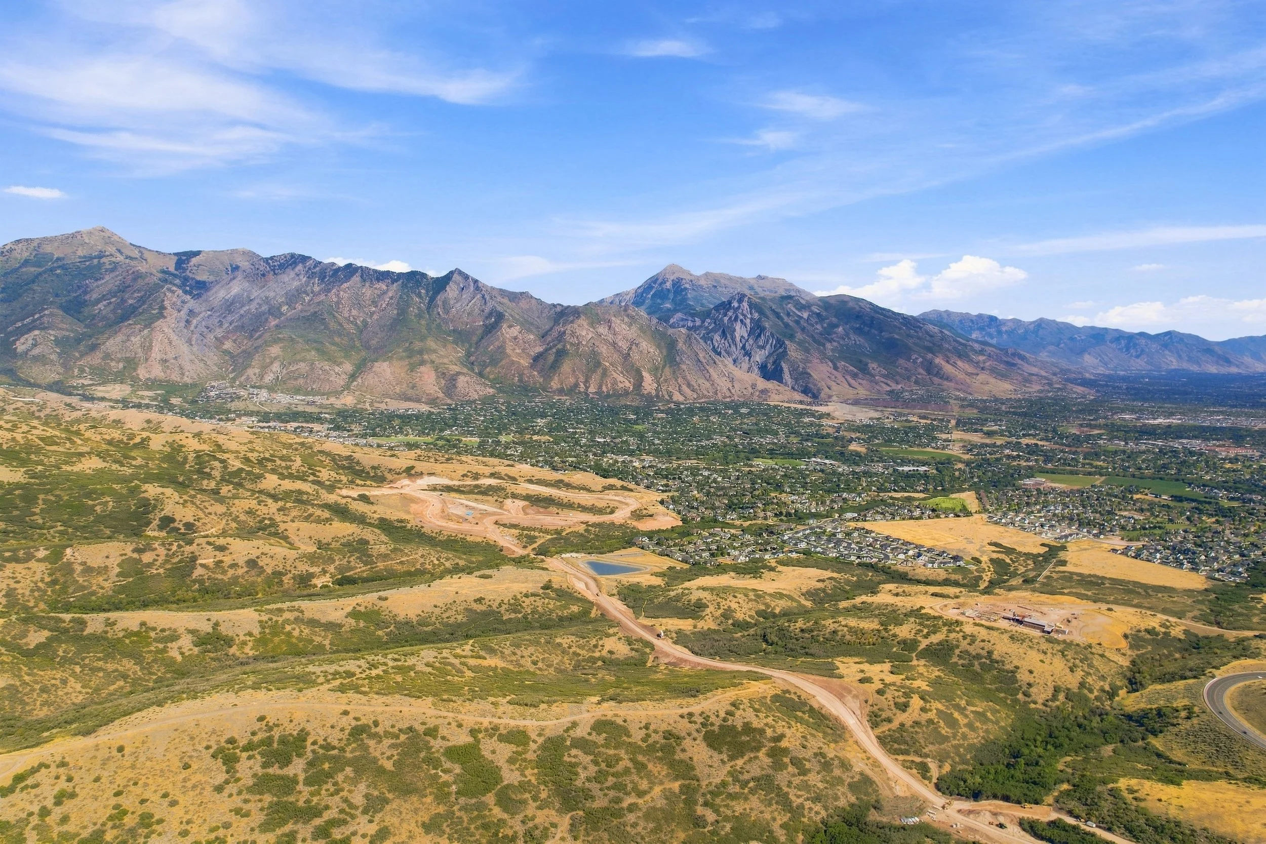 Alpine Utah foothill open space near Lambert Park and the Wasatch mountains