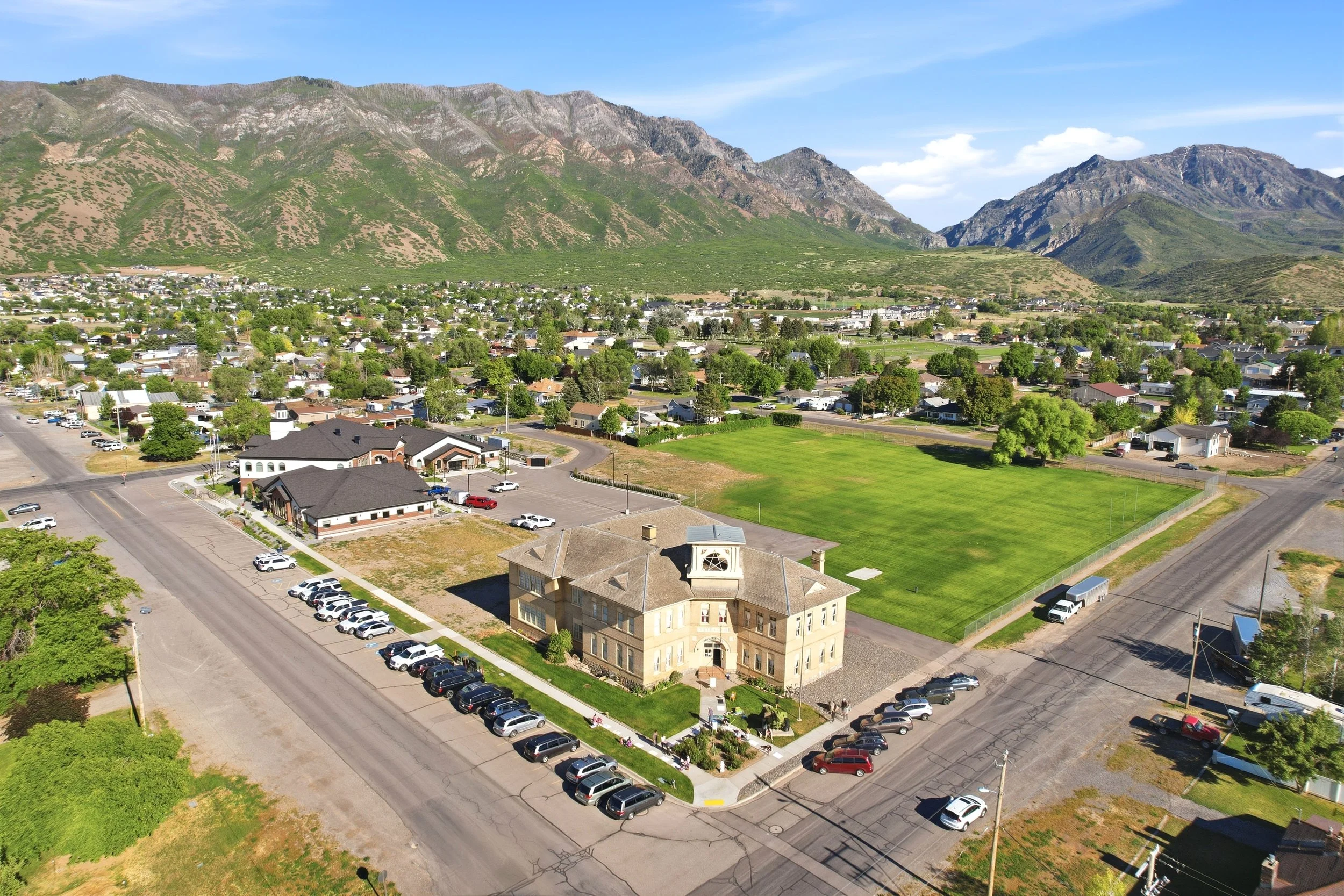 Santaquin historic core and mountain setting
