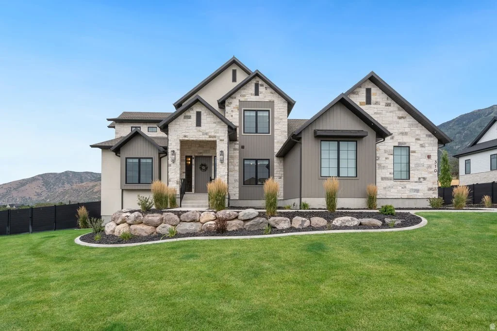 Newer custom home with stone exterior in Woodland Hills Utah