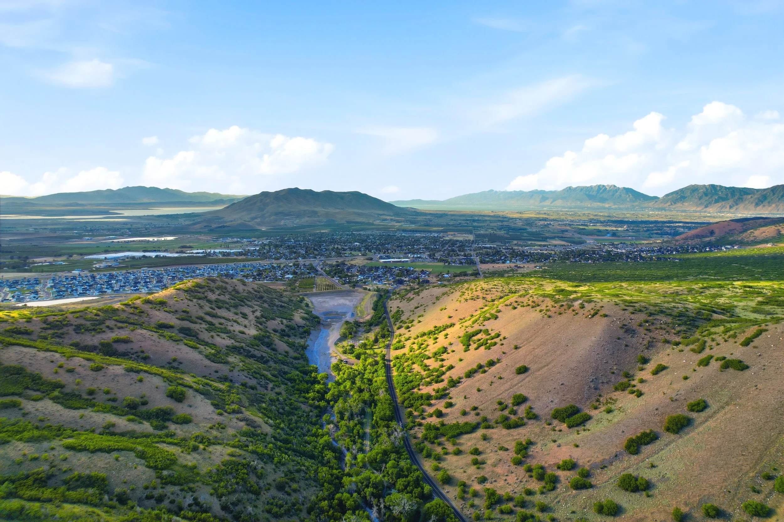 Santaquin Canyon and southern Utah Valley landscape