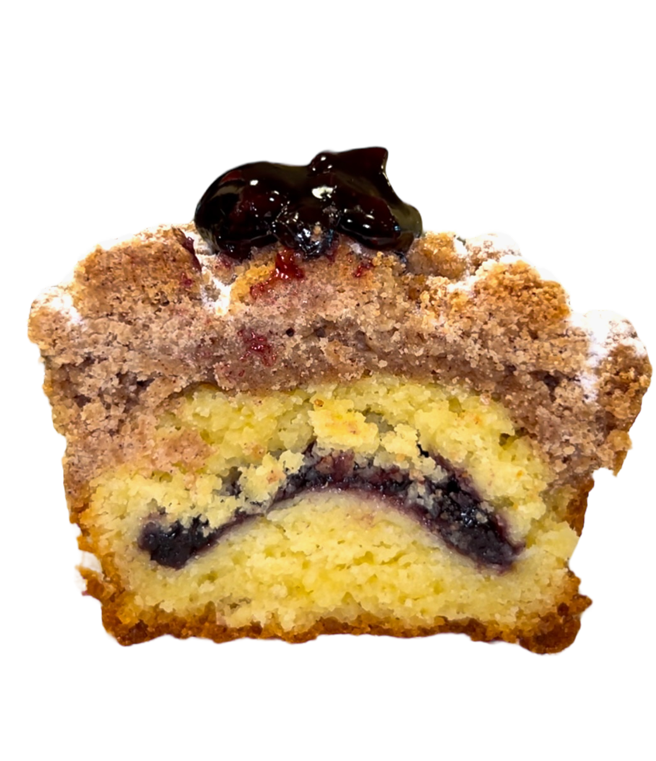 Krumbcake Blueberry Cross Section