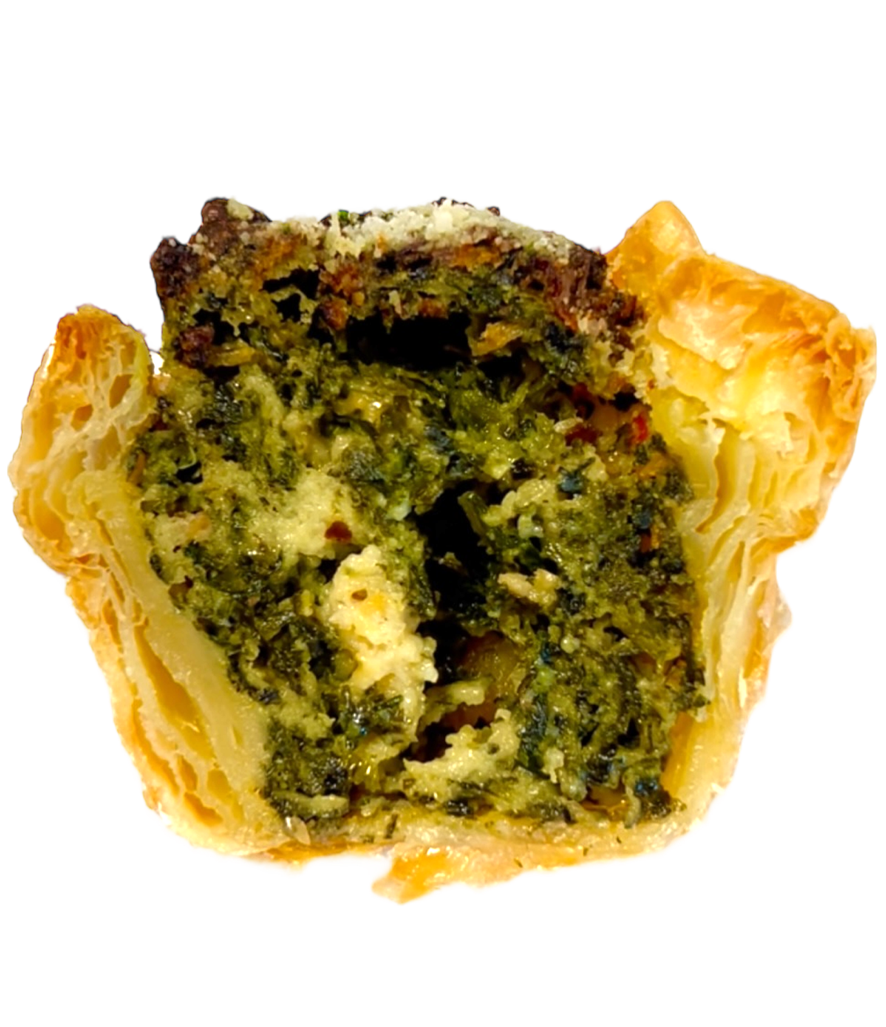Spinach Parmesan Brioche Cross Section