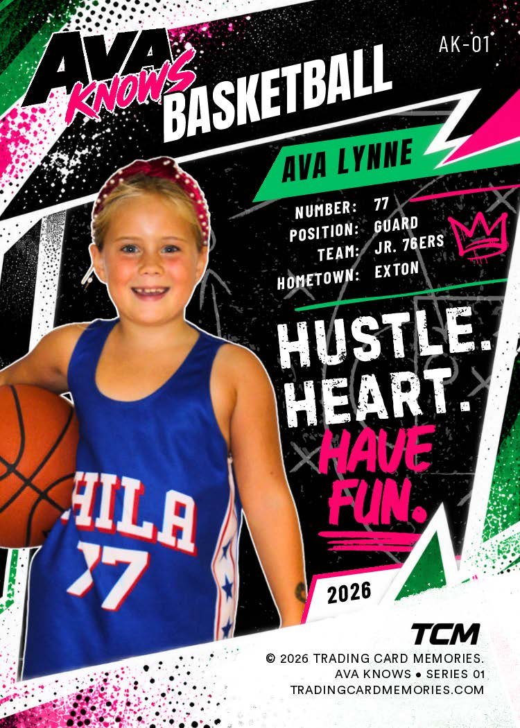 Ava Knows Basketball card back