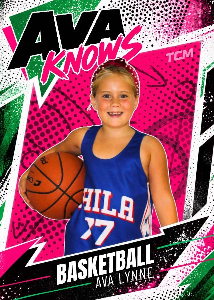Ava Knows Basketball card front