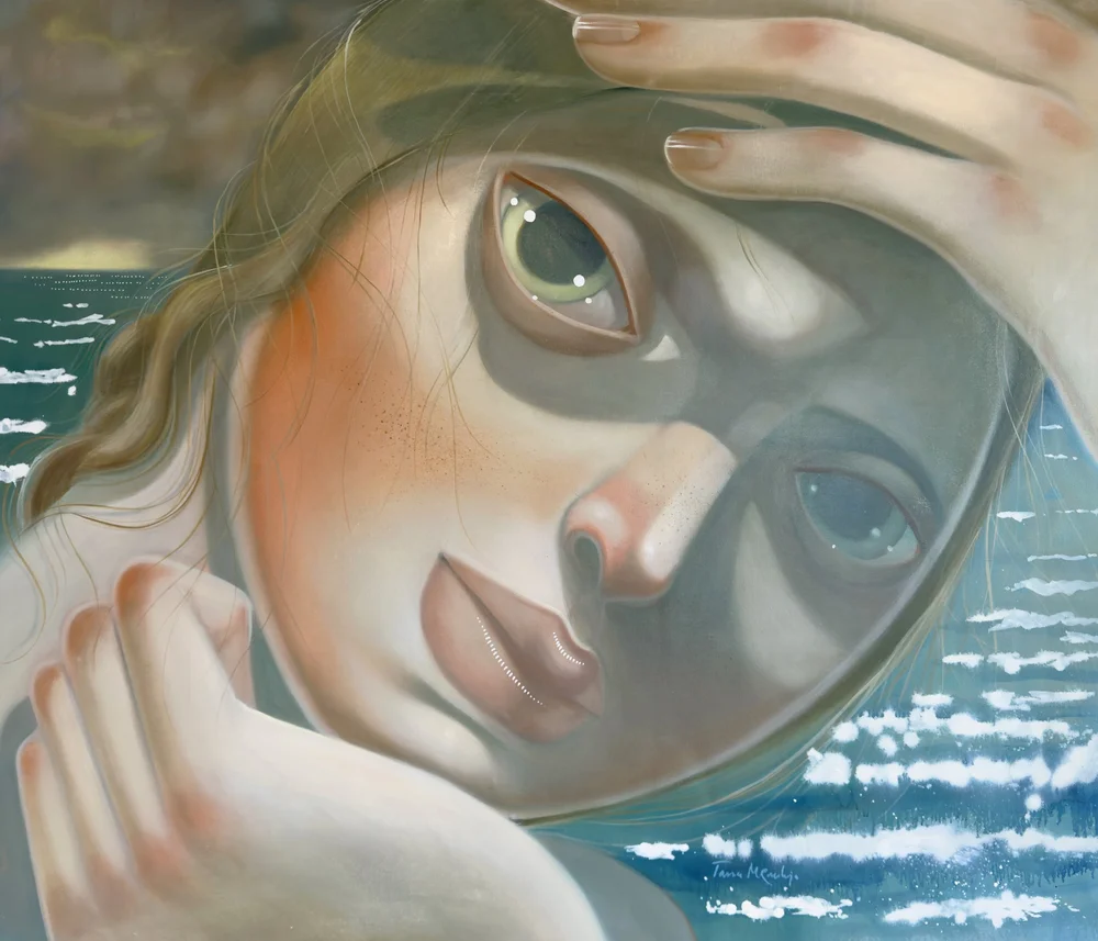 Late Afternoon Encounter, oil on linen, 2024, by Tania Marmolejo