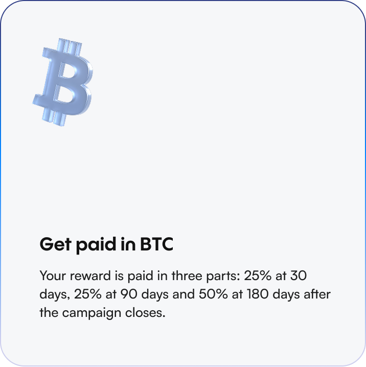 Get paid in BTC