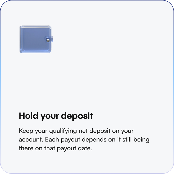 Hold your deposit