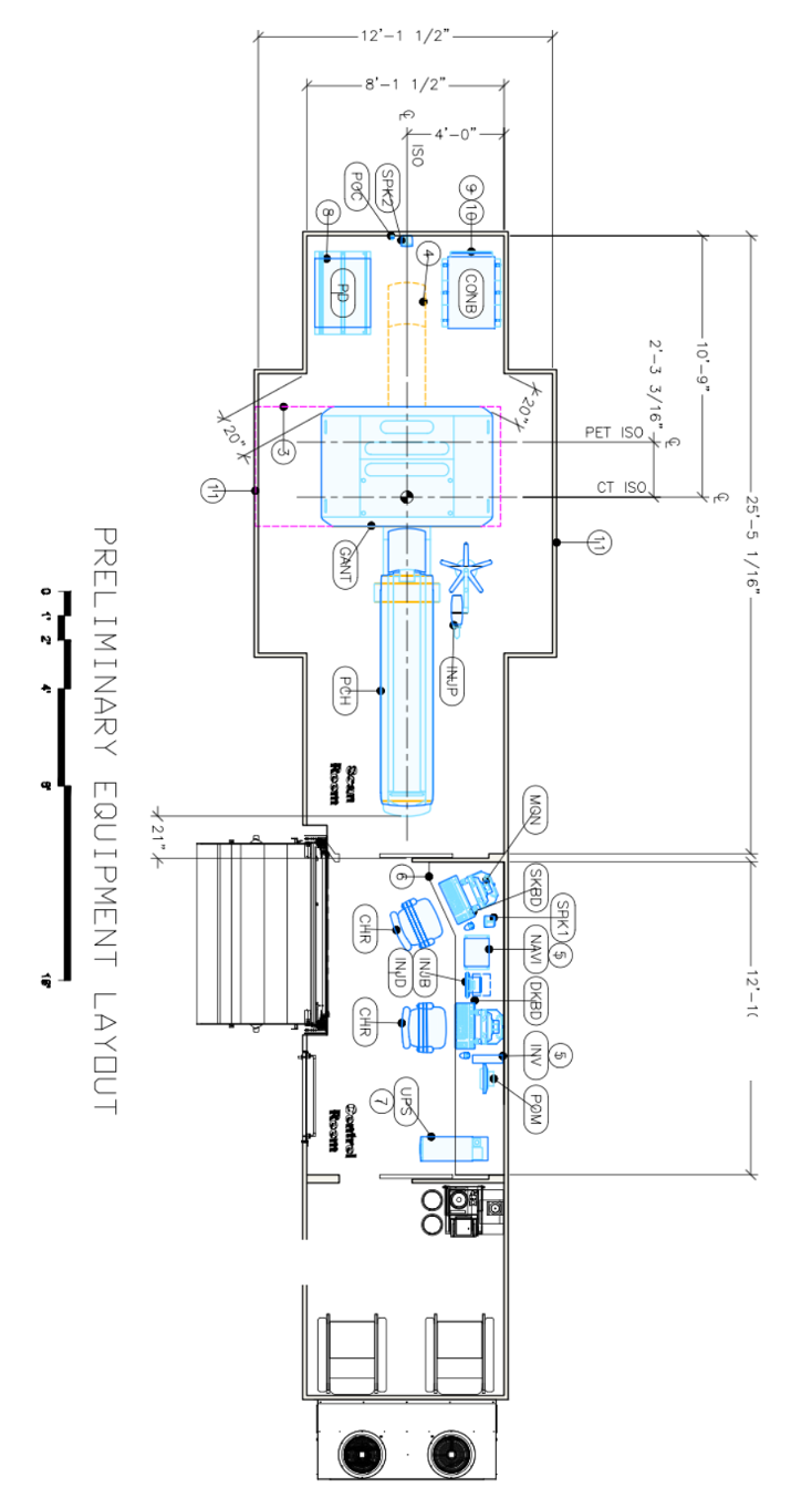 12'x60' Standard PET/CT Layout