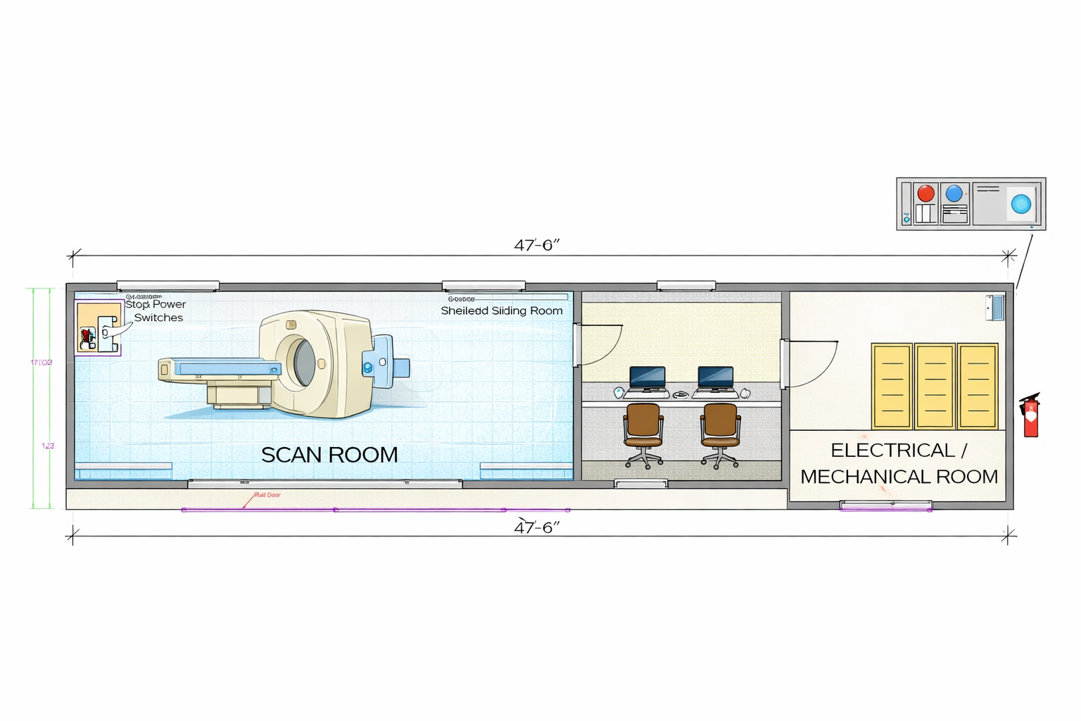 Modular Nuclear Medicine Suite Layout