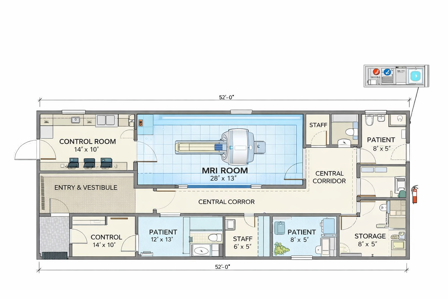 Modular medical imaging suite layout