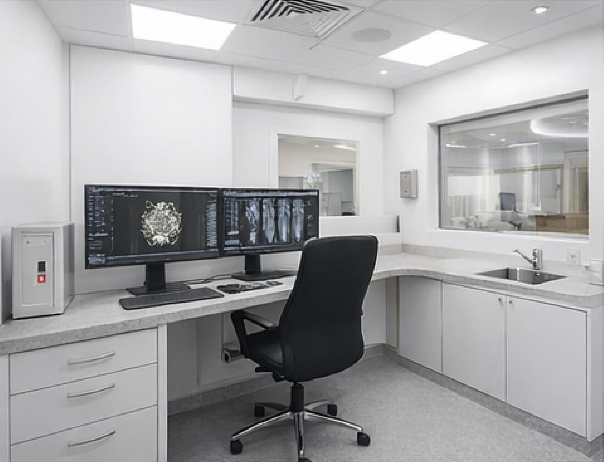 Clinical workspace interior