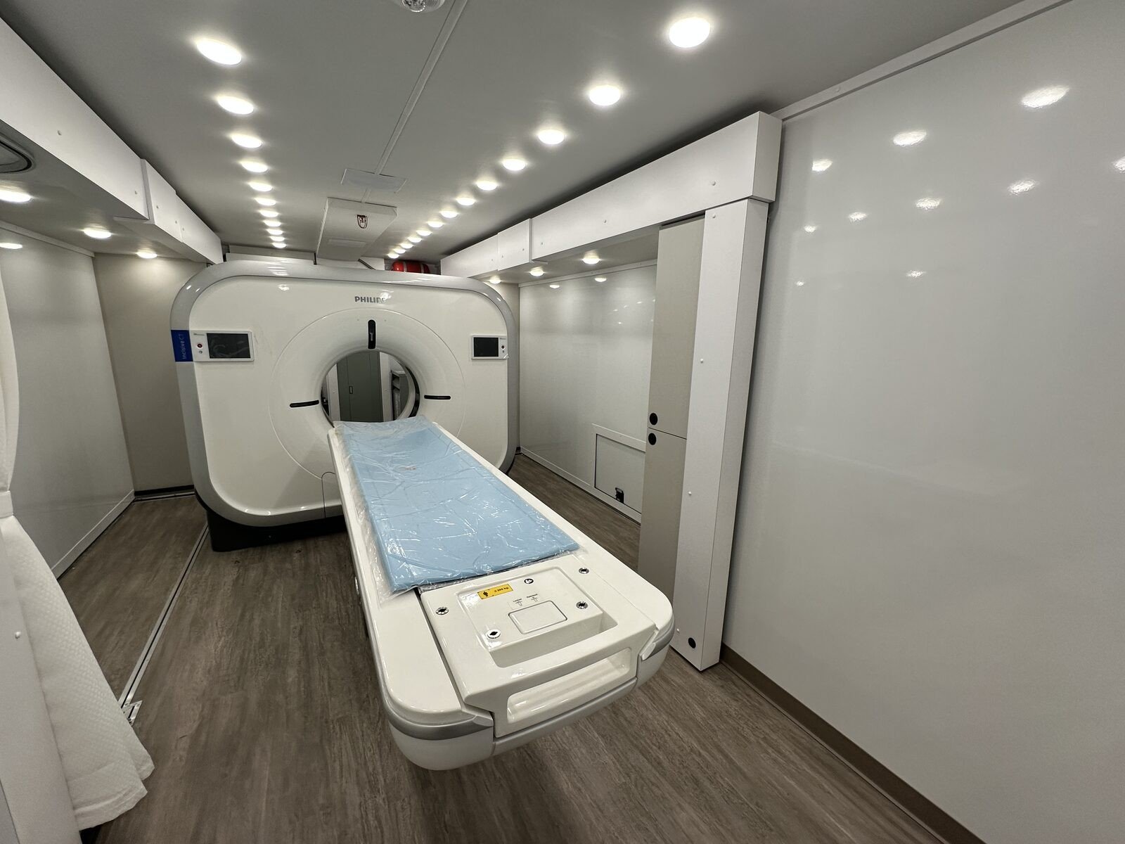 UAMS coach interior — CT scan room