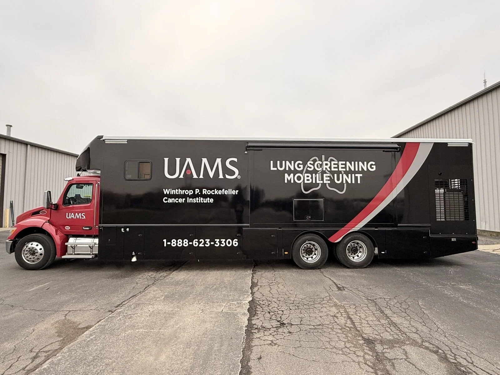UAMS mobile lung CT screening coach — side view