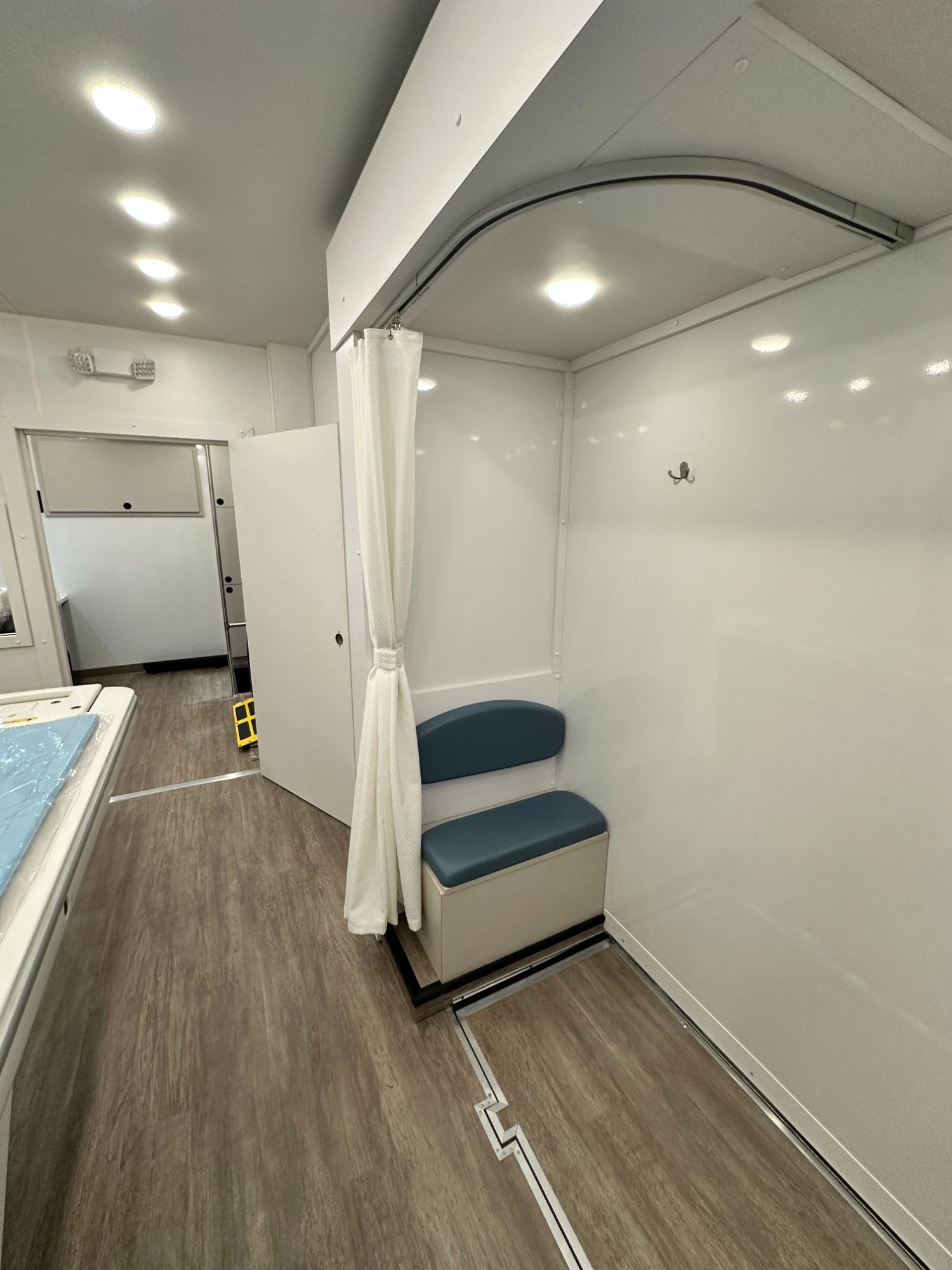 UAMS coach interior — patient prep area