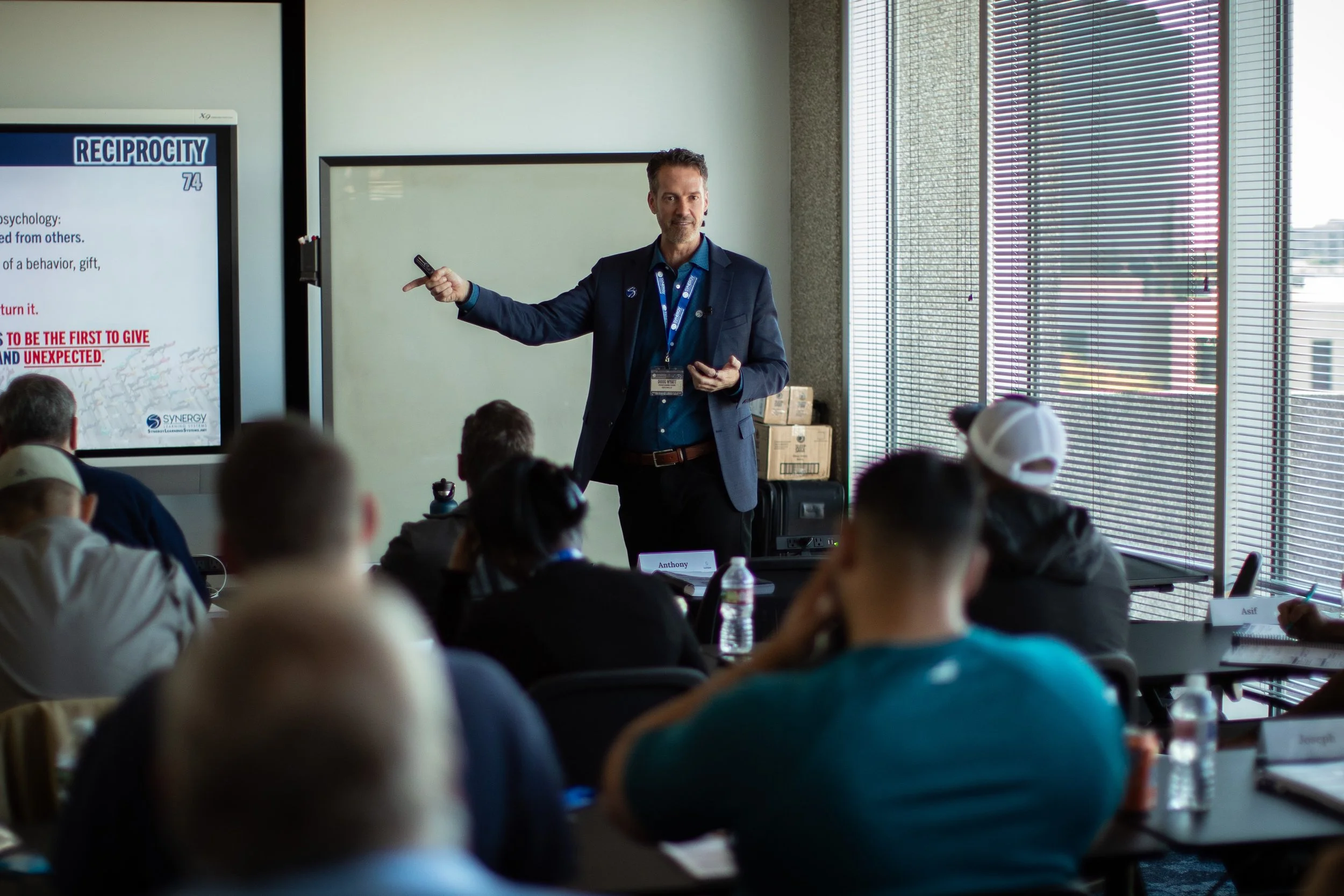 Doug presenting to a room