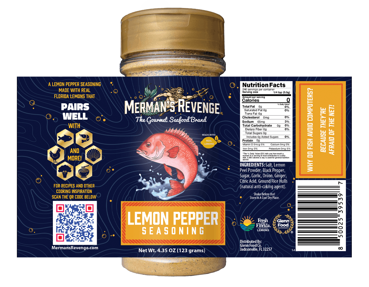 Merman's Revenge Lemon Pepper Seasoning