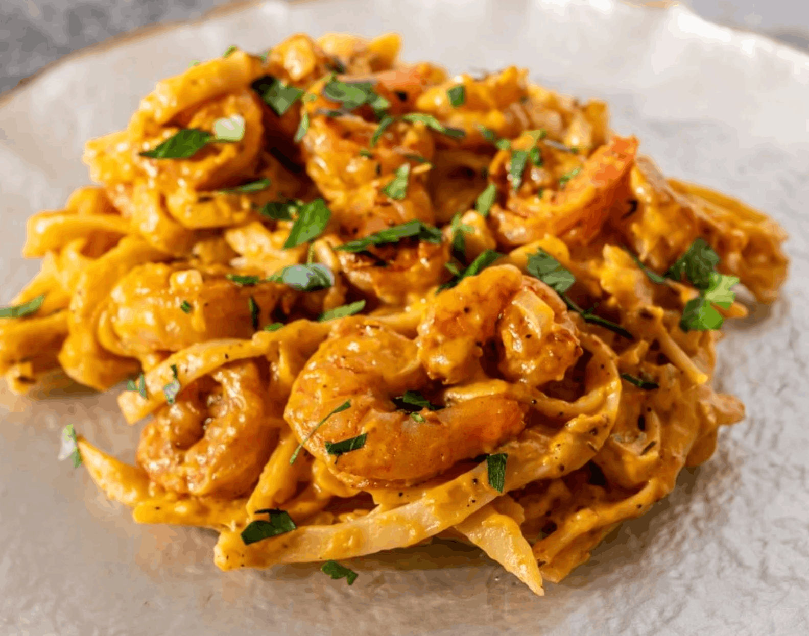 Pumpkin Shrimp Pasta made with Merman's Revenge