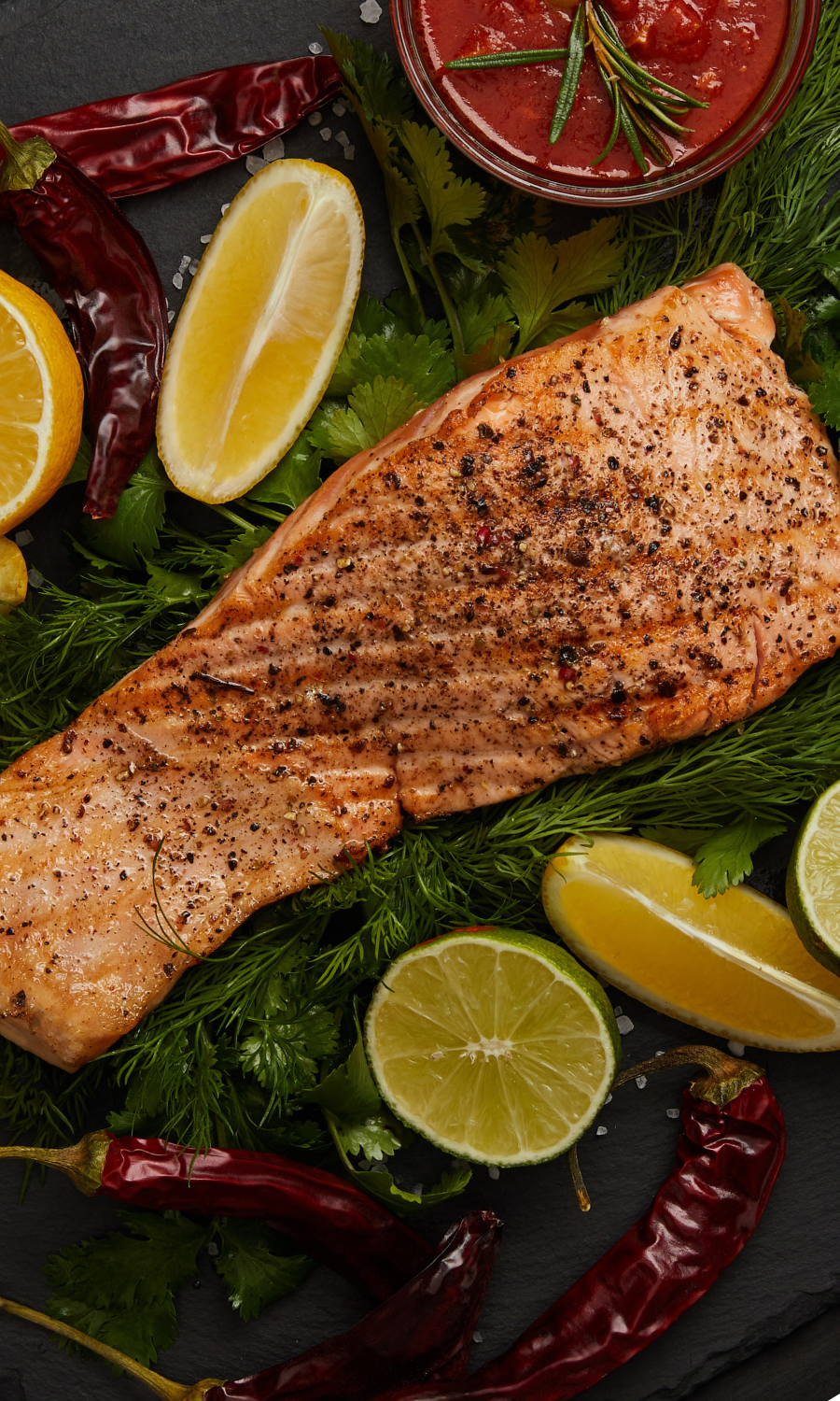 Salmon prepared with Merman's Revenge Salmon Seasoning