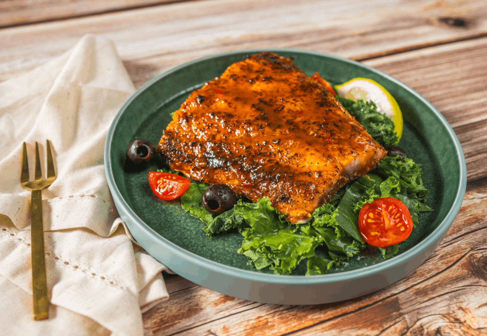 Seafood glazed with Merman's Revenge Honey Habanero Glaze