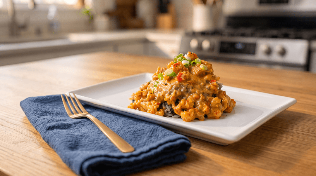 Crawfish with Caribbean Rice and Beans
