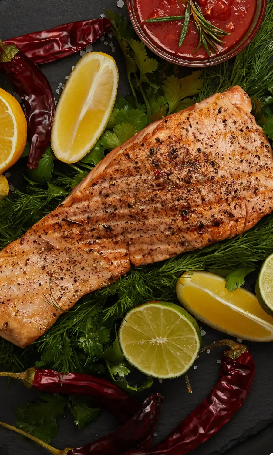 Salmon prepared with Merman's Revenge Salmon Seasoning