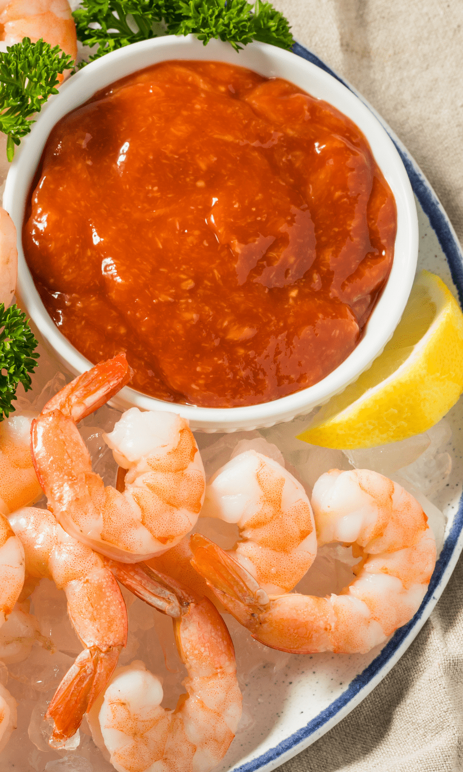Shrimp served with Merman's Revenge Cocktail Sauce