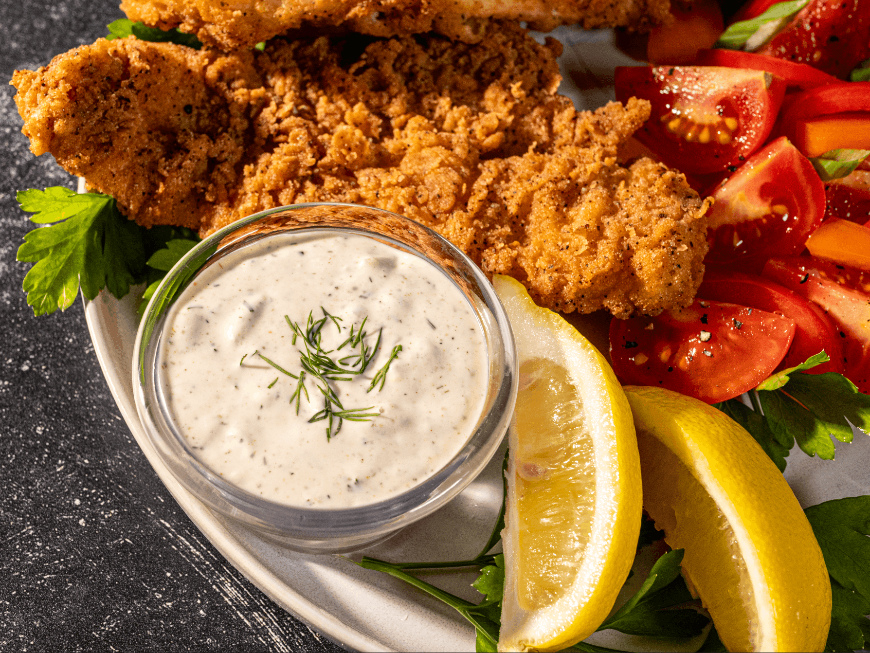 Crispy fried seafood prepared with Merman's Revenge Original Extra Crispy Fish Fry