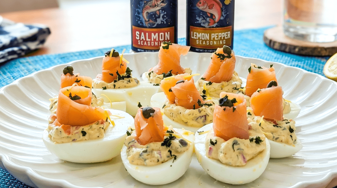 Smoked Salmon Deviled Eggs