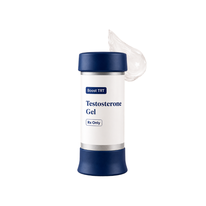 Testosterone gel container