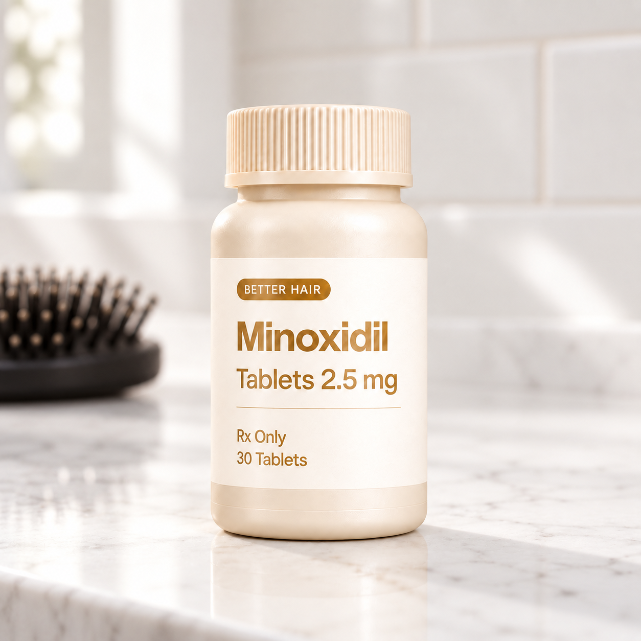 Oral minoxidil tablets