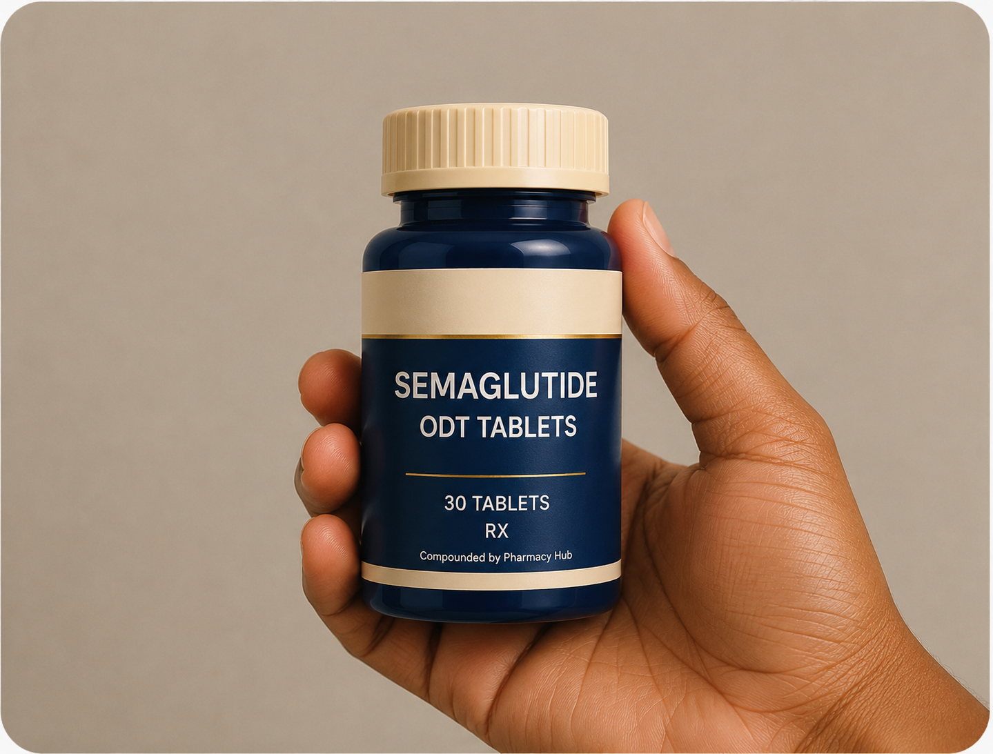 Semaglutide ODT tablets in hand
