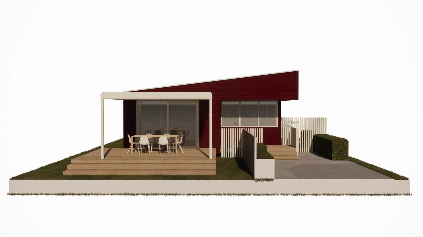 Four-bedroom transportable home exterior render