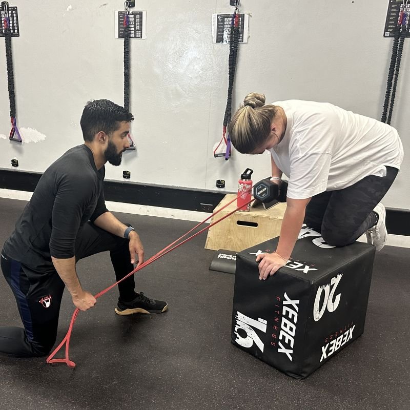 One-on-one physical therapy session