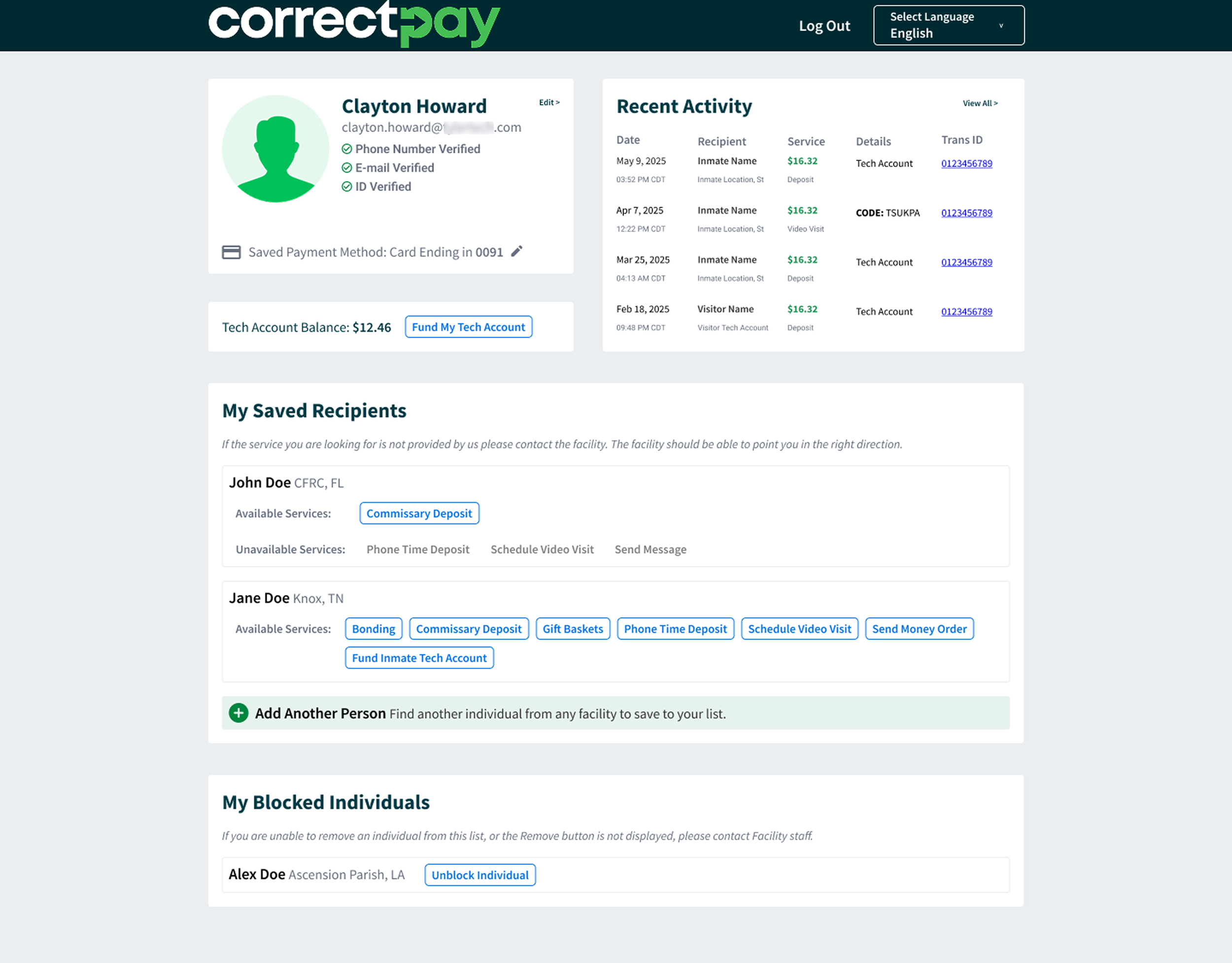 Redesigned user experience for CorrectPay
