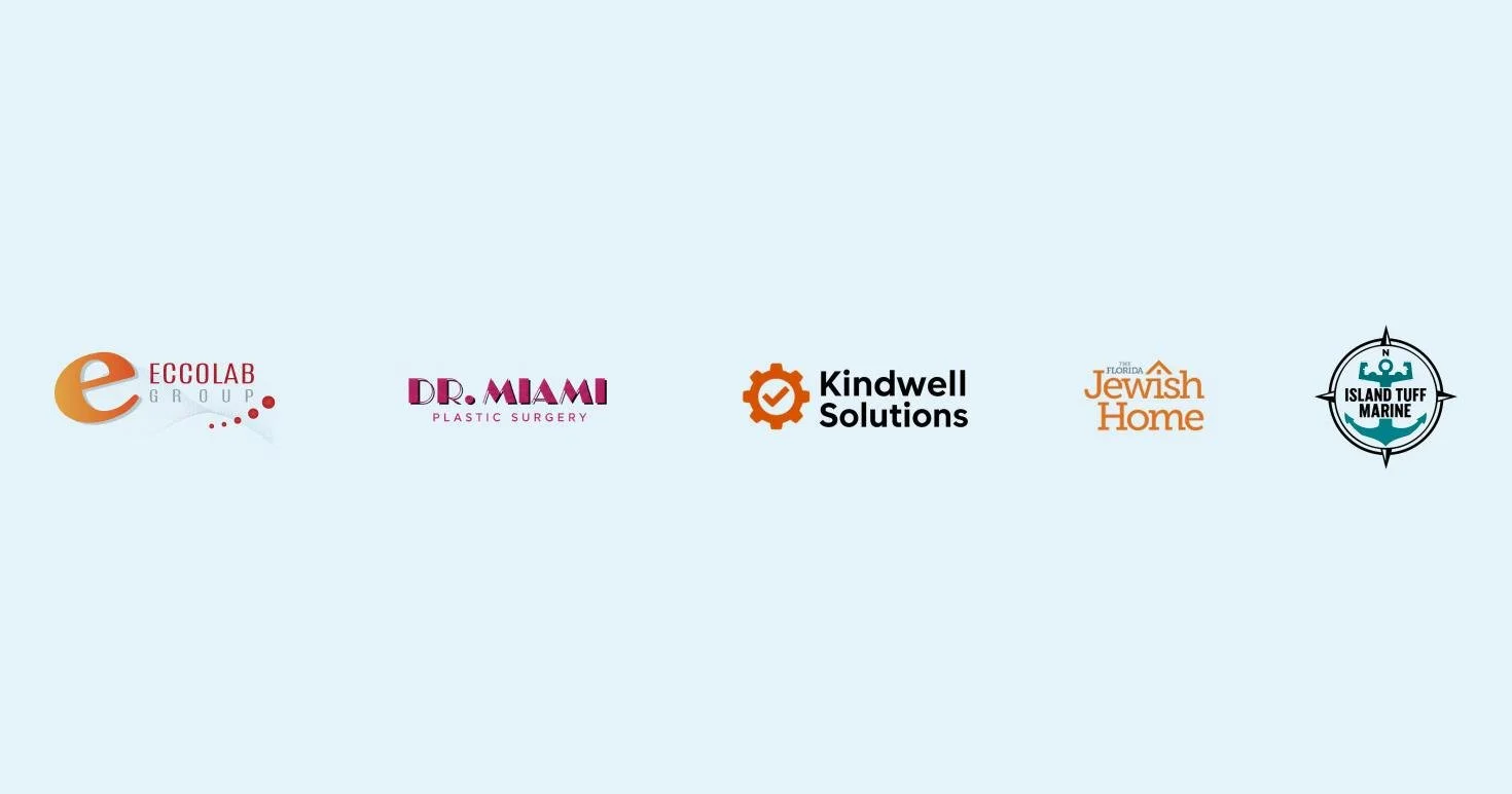 Eccolab Group, Dr. Miami Plastic Surgery, Kindwell Solutions, The Florida Jewish Home, Island Tuff Marine