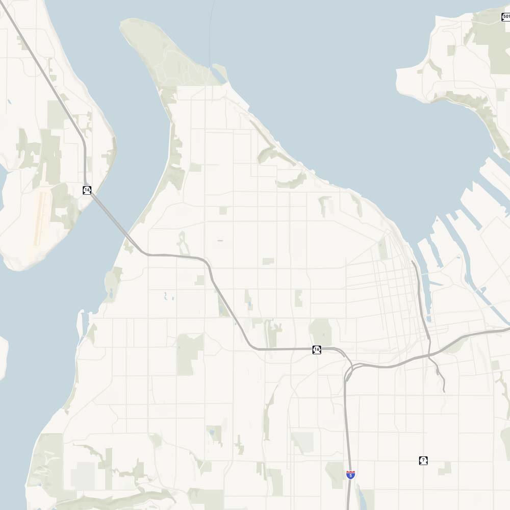 Map showing Tacoma neighborhoods served by Massey Remodel and Design