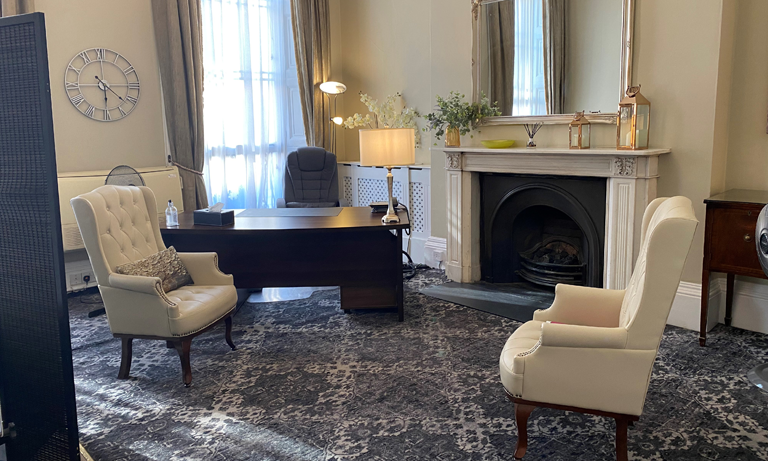 A consulting room at 10 Harley Street