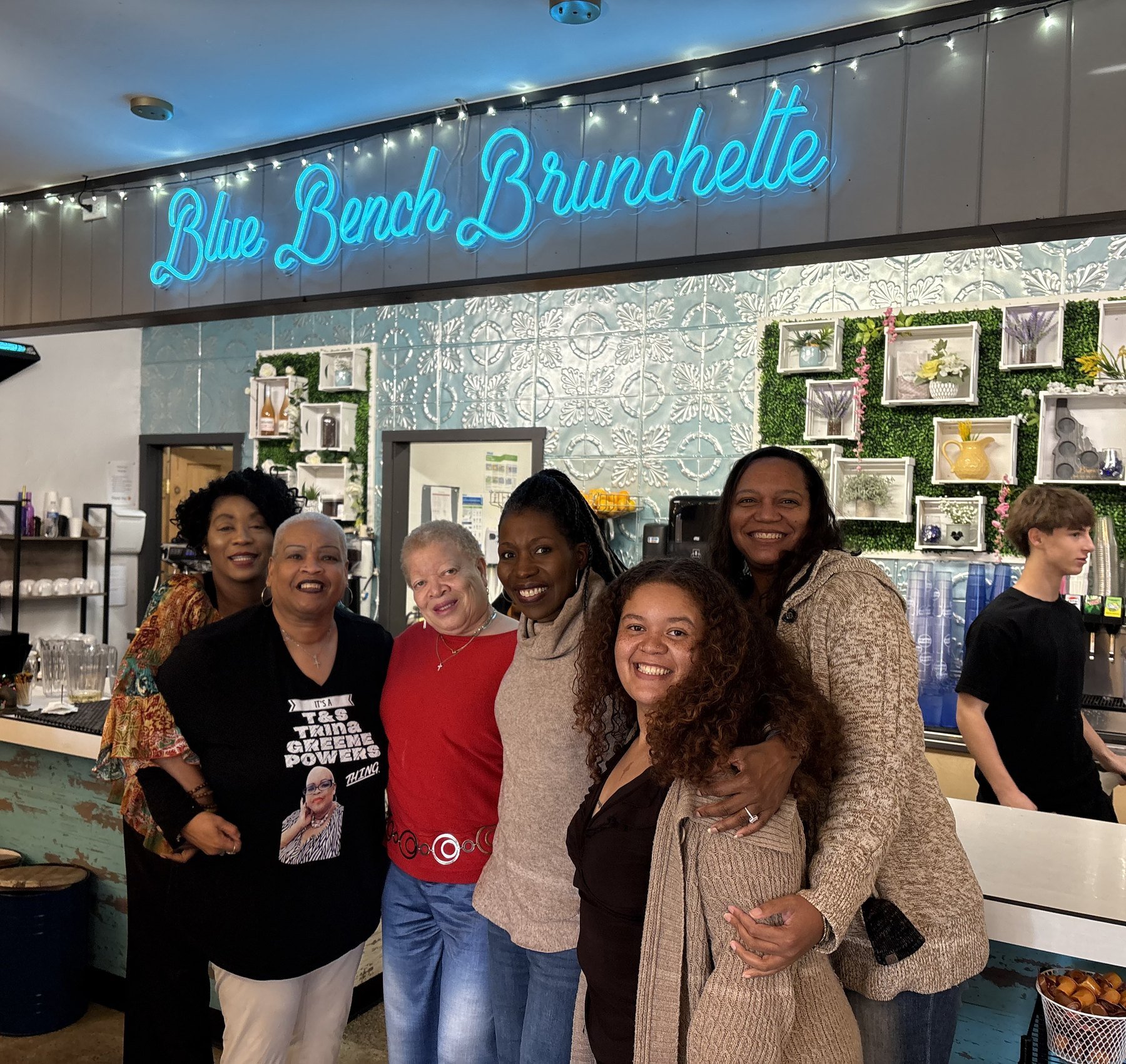 Sistas Who Lunch gathering for brunch at Blue Bench Brunchette on the Boise Bench