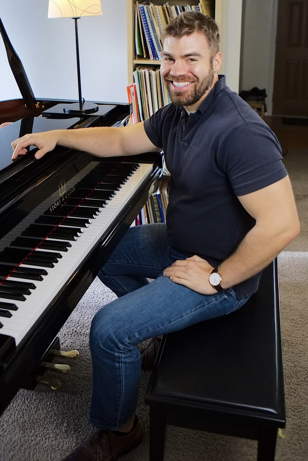 Brent Henderson playing piano