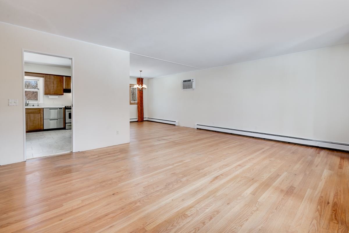 Empty living room before staging