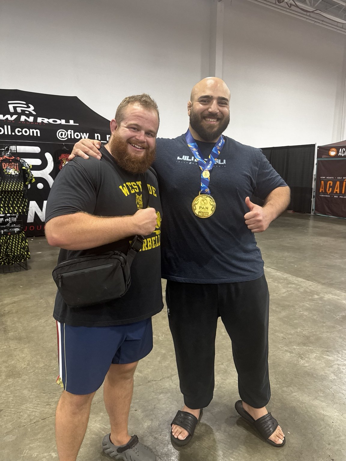 Paxton with a grappling competitor