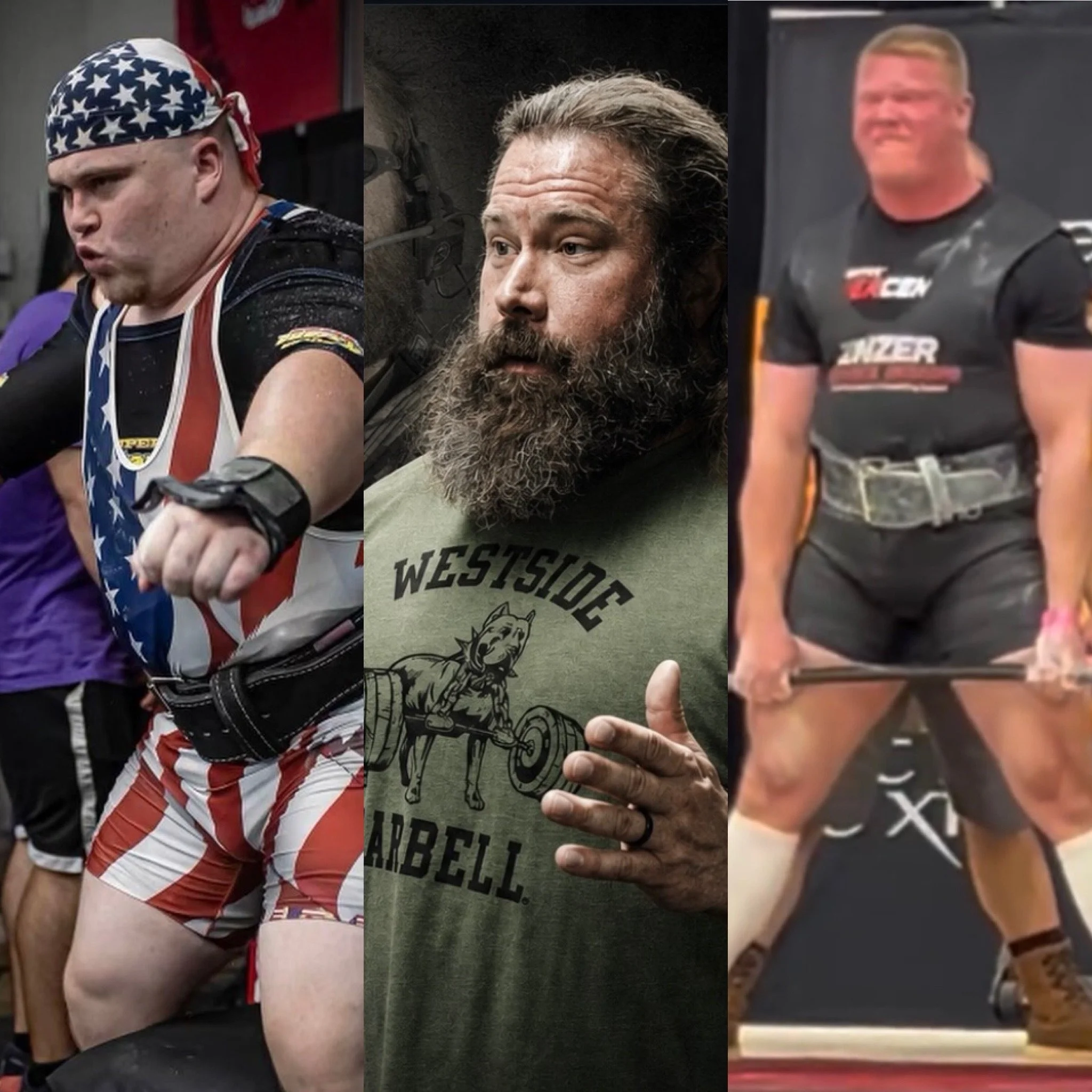 Strength athletes and coach
