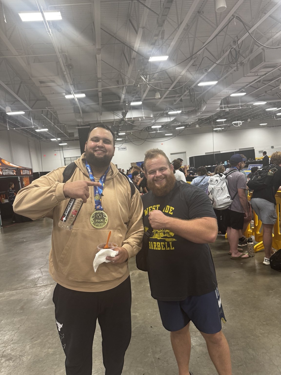 Paxton with a grappling competitor