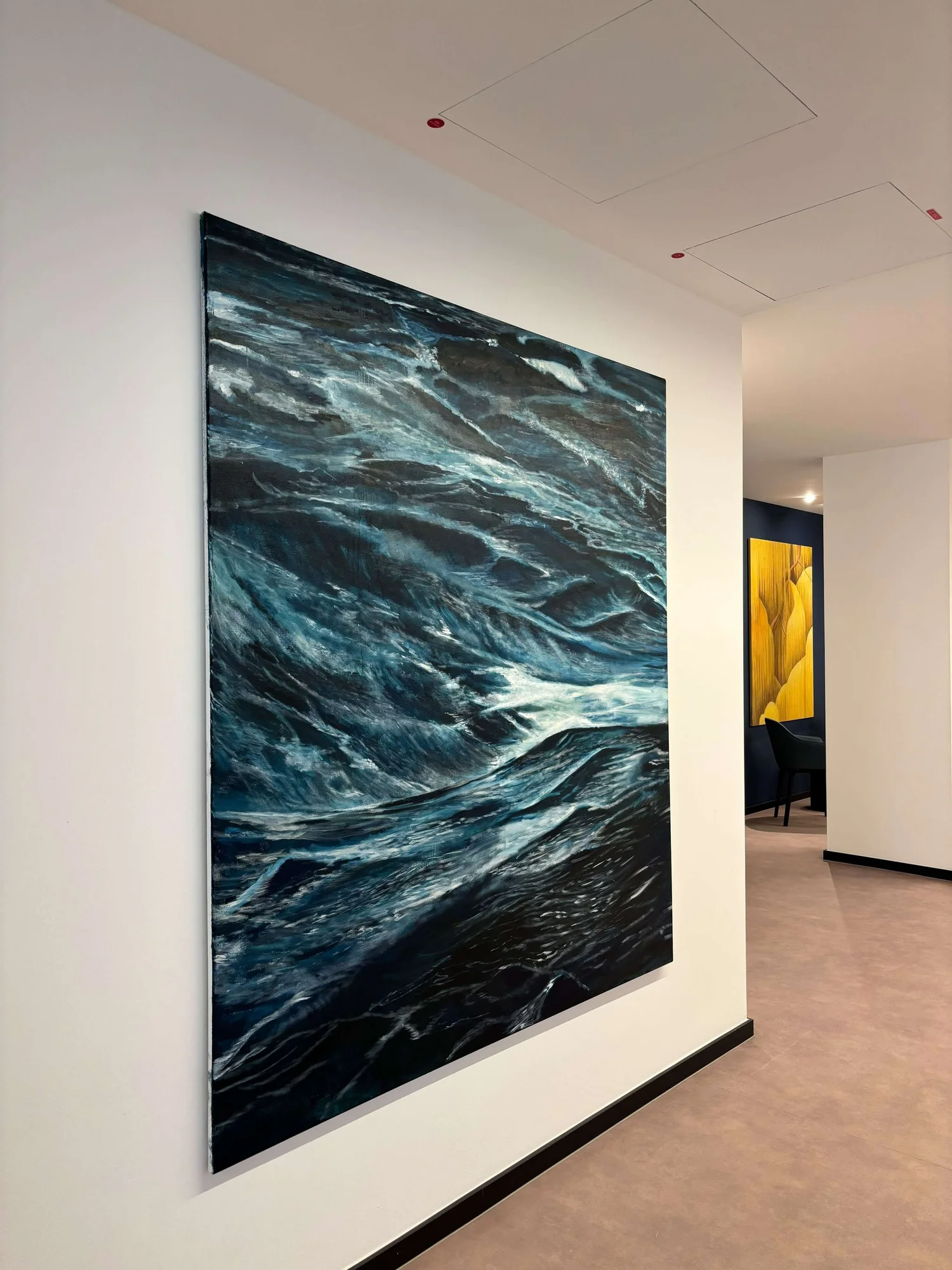 Rental artwork installed in an interior