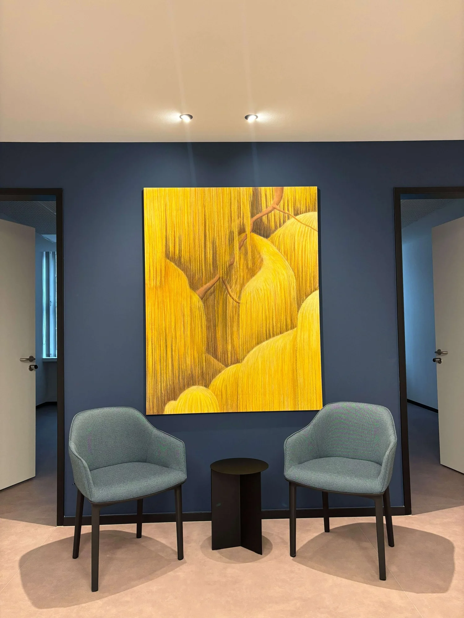 Rental artwork installed in an interior