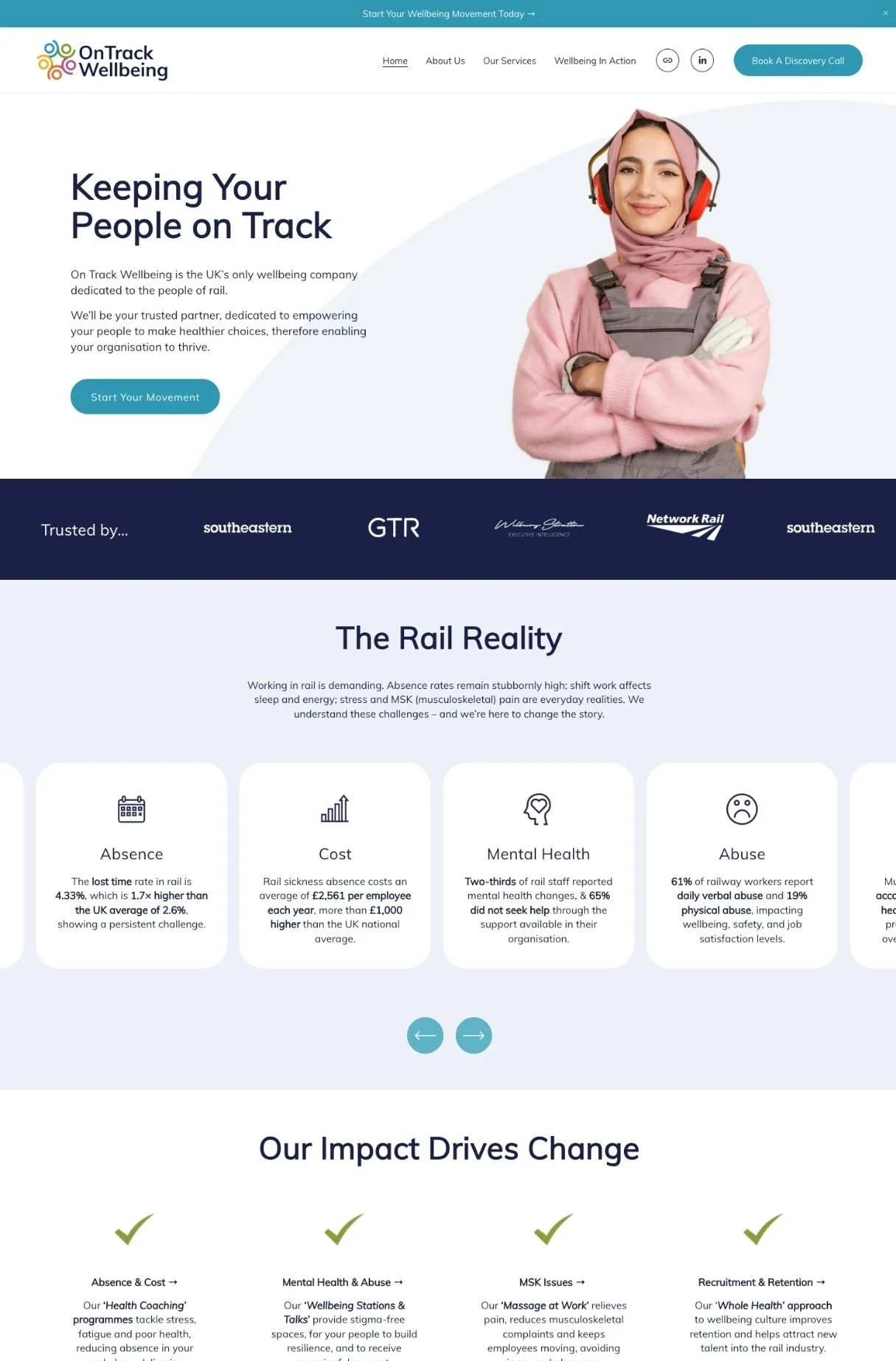 On Track Wellbeing — brand and website