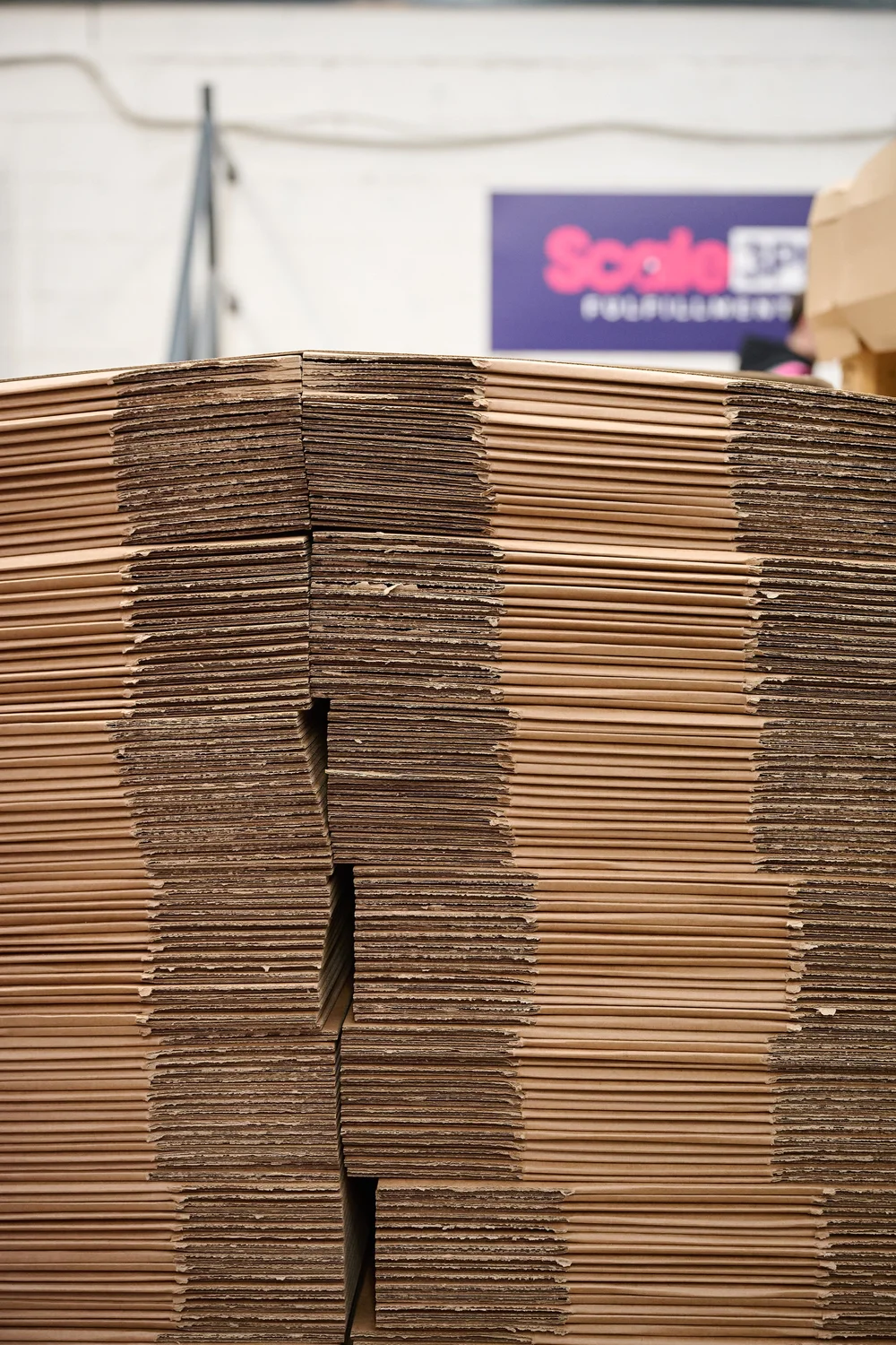 Flat-packed boxes ready for kit building at Scale 3PL