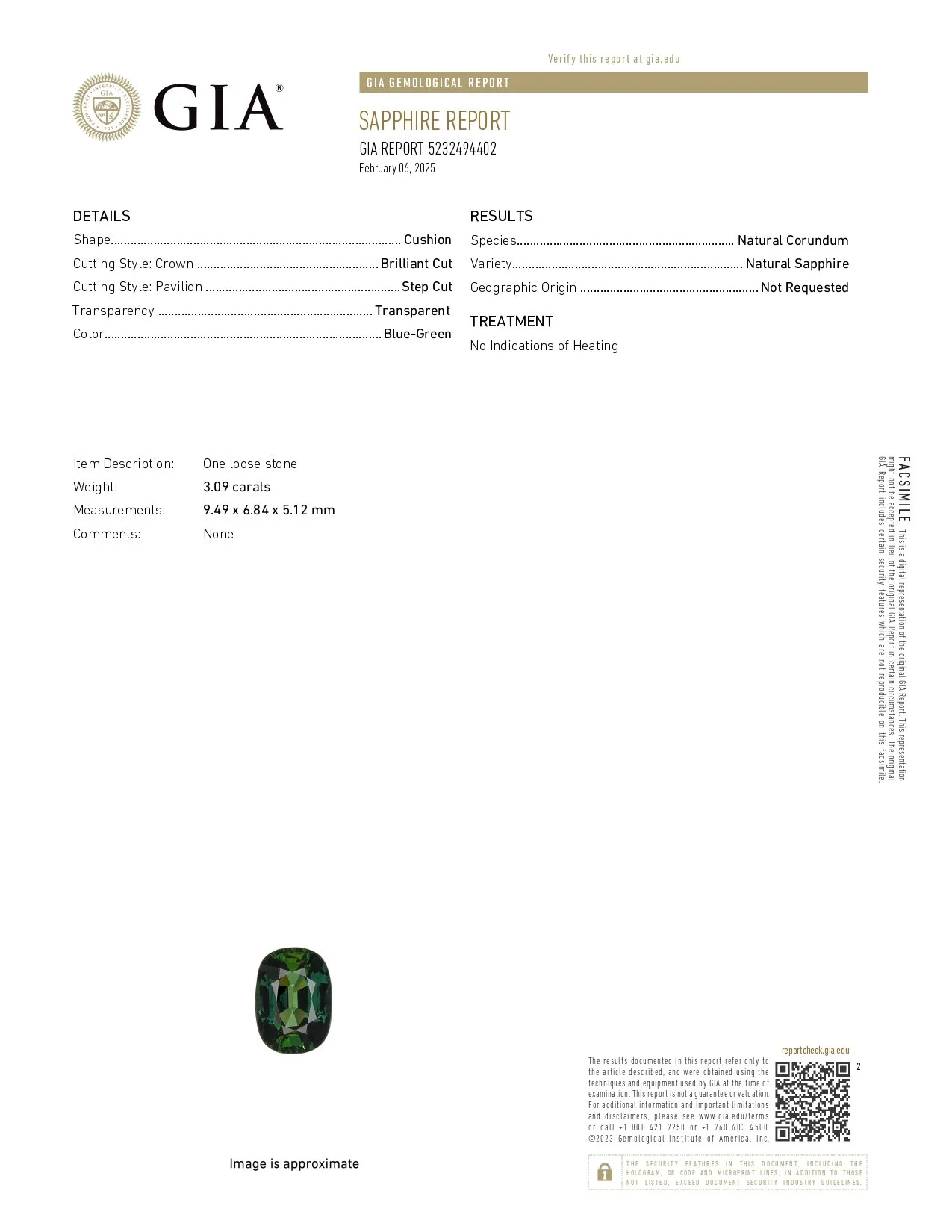 GIA Gem Report