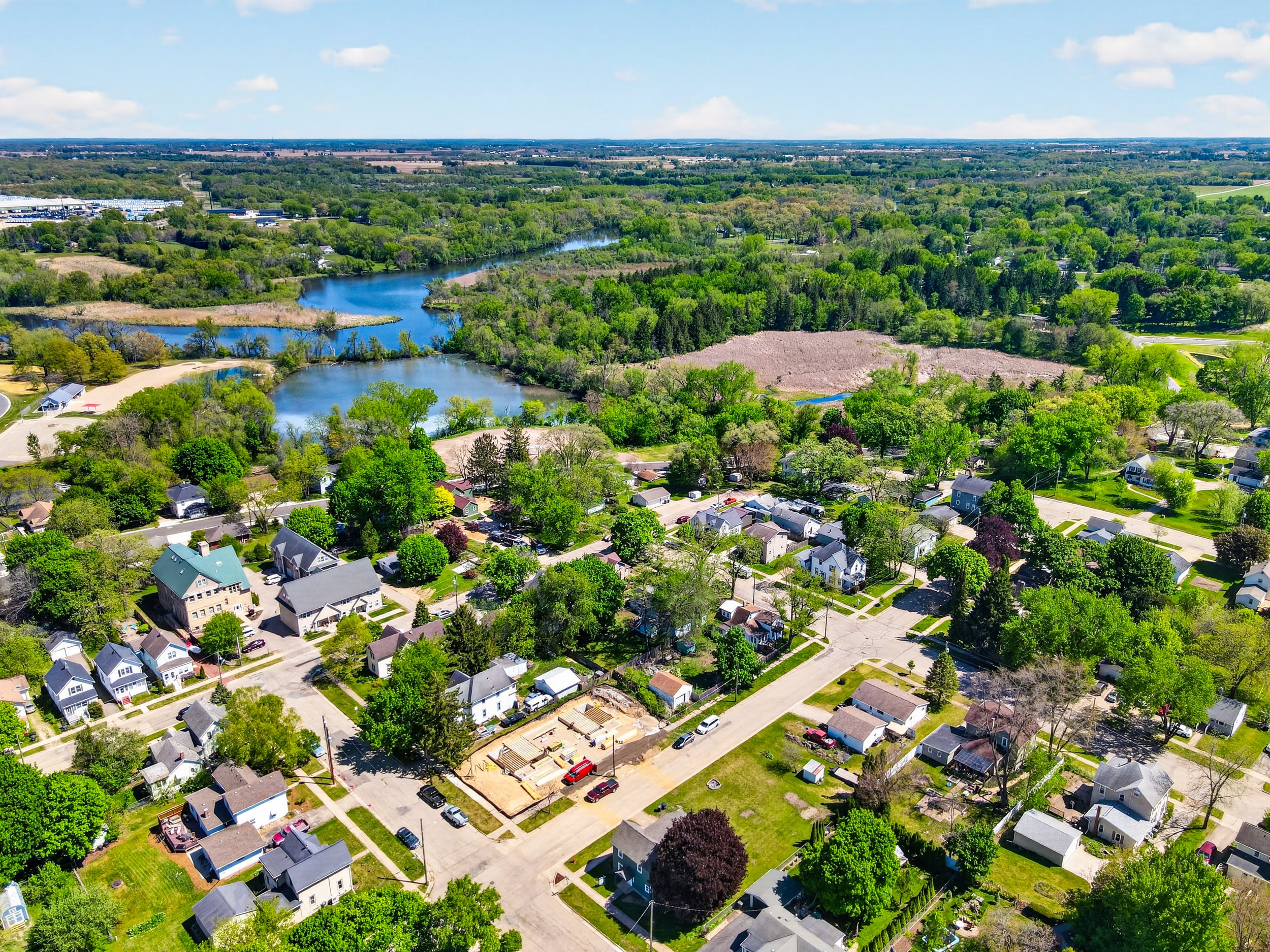 Stoughton, Wisconsin aerial